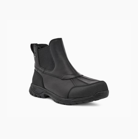 UGG Butte Black Chelsea Boots for Men (JVIH57390)